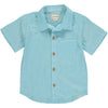 Newport Aqua/Royal Short Sleeved Stripe Woven Shirt