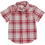 Newport Red/Cream Plaid Short Sleeved Woven Shirt