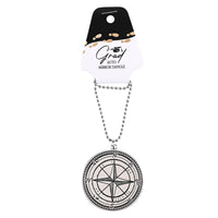Auto Dangle Graduation Silver Compass