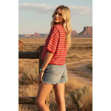 Oversized Lightweight Striped Sweater Top