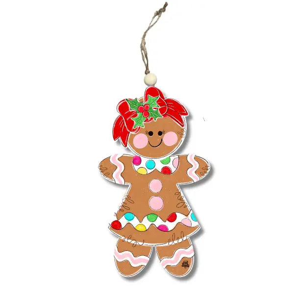 Acrylic Gingerbread Girl Ornament