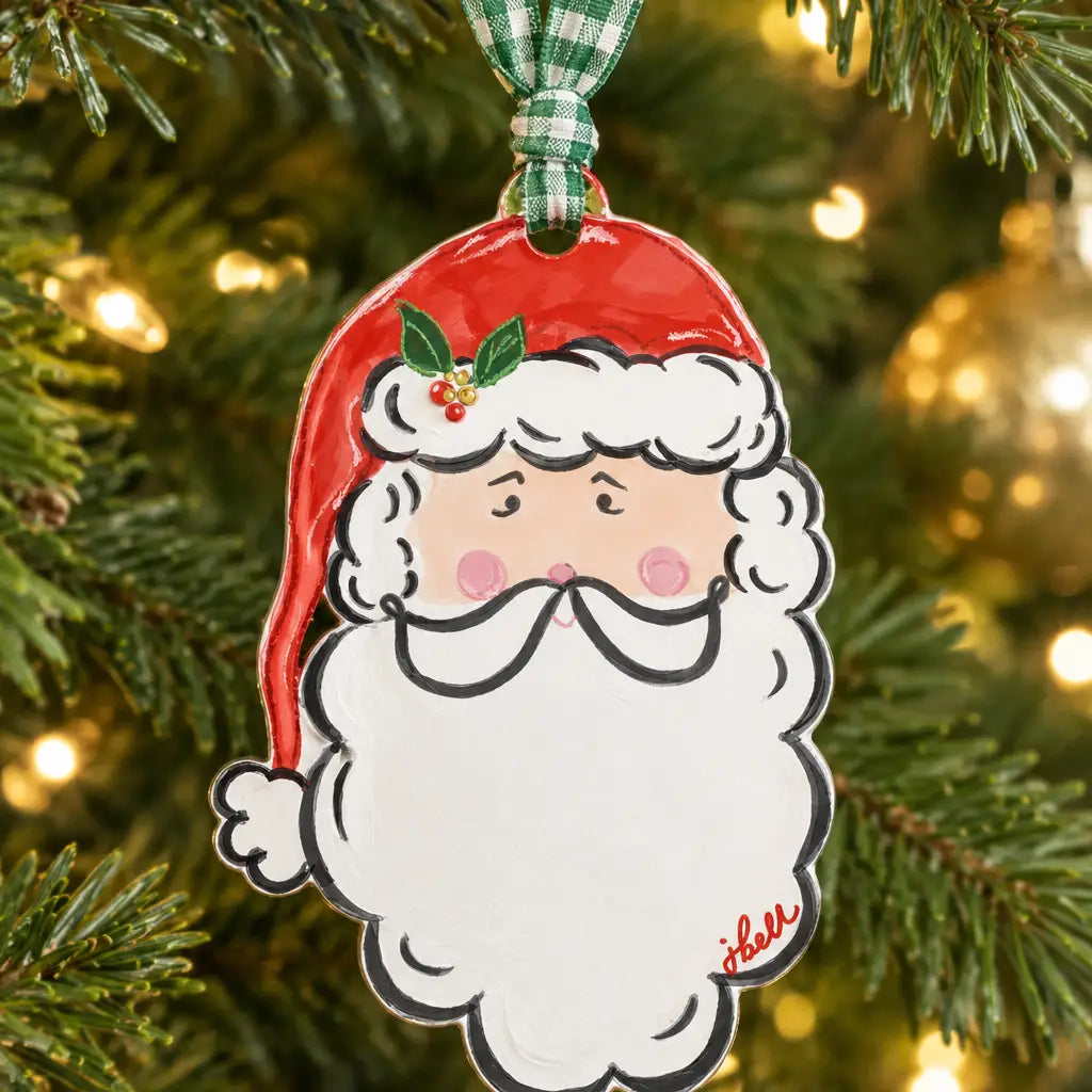 Watercolor Santa Acrylic Ornament