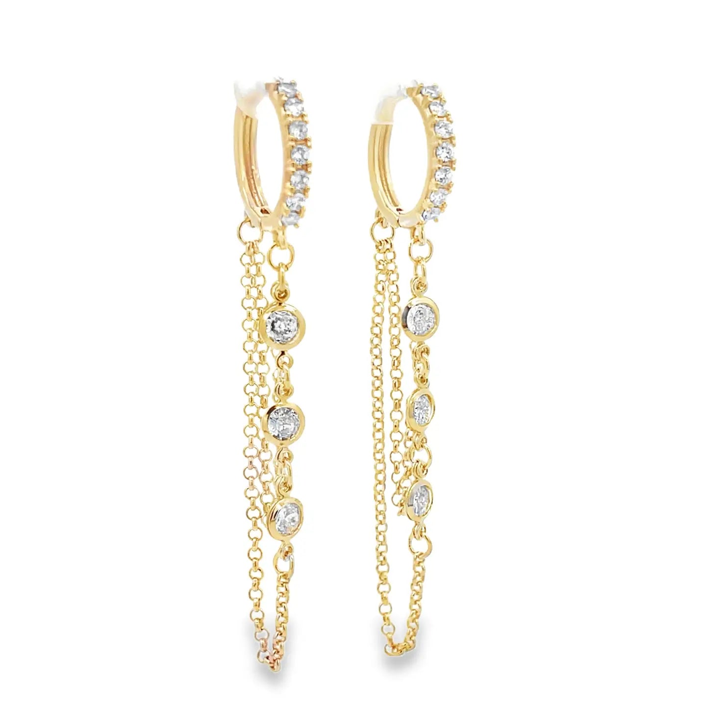 Dangle Rolo Link Chain Earrings