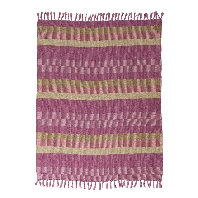Woven Recycled Cotton Blend Throw