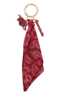 Canvas Style Arkansas Razorback Bandana Bag Charm