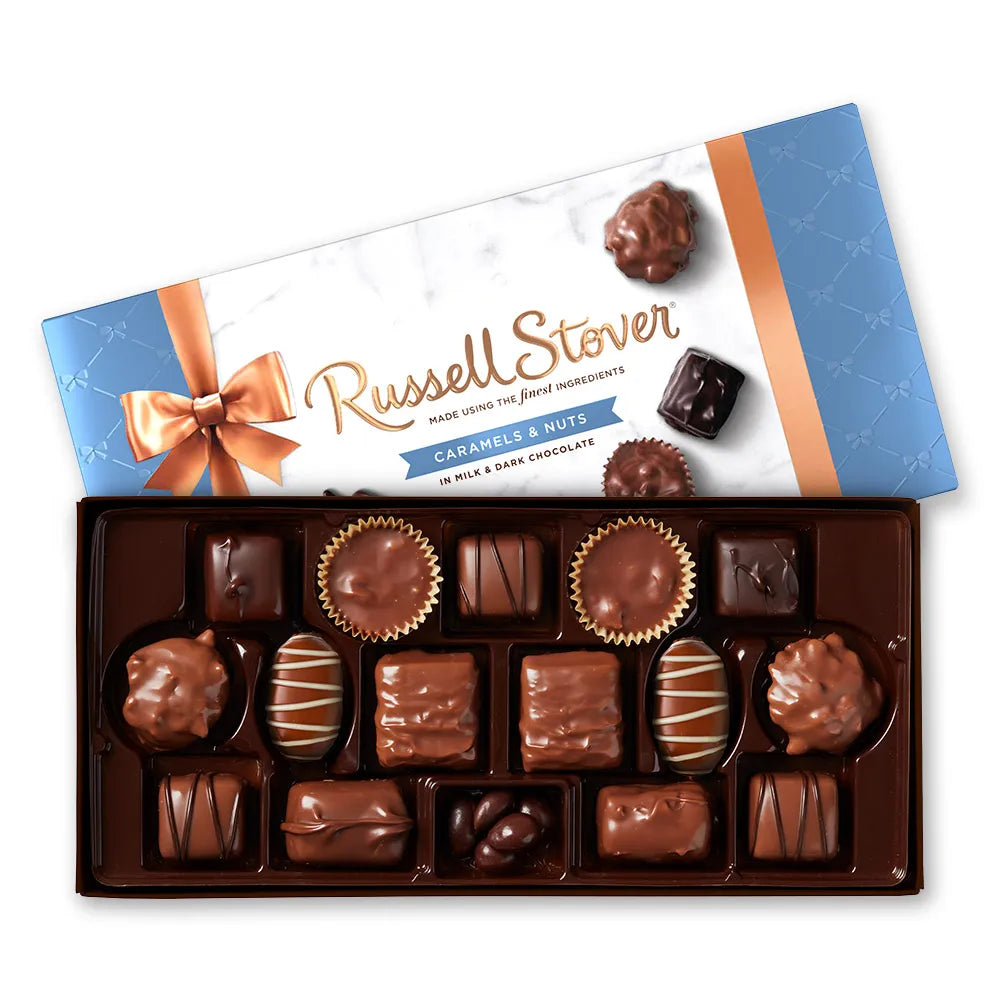 Russell Stover Caramel & Nuts Box 9.4oz