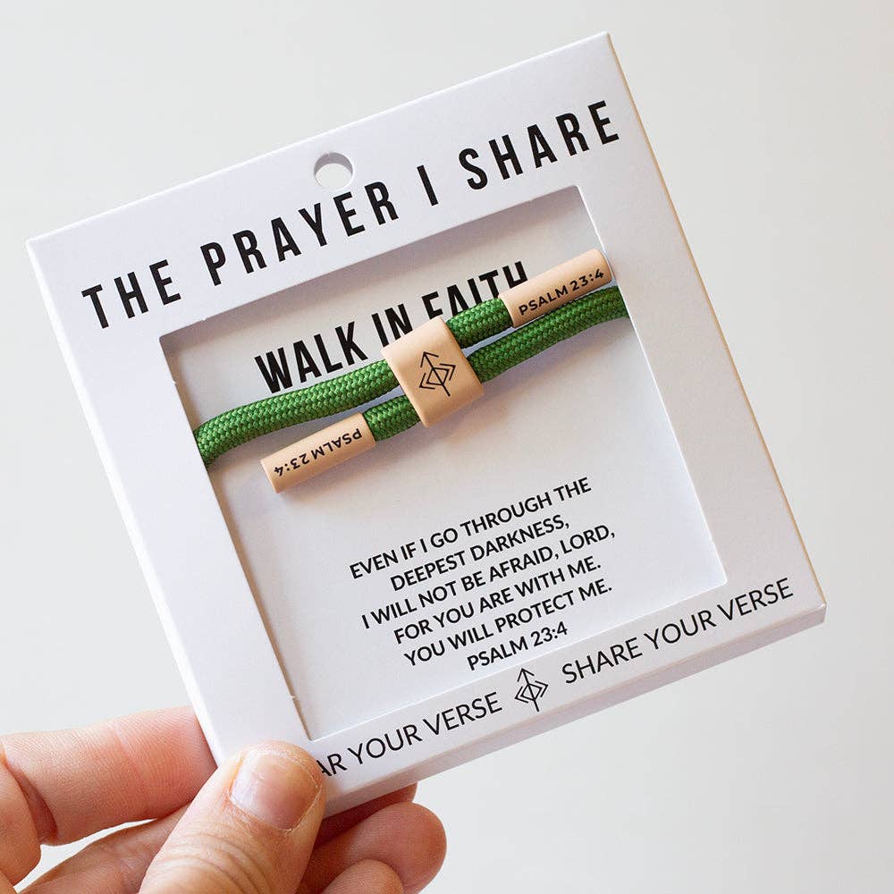 Walk In Faith Prayer Cord Bracelet