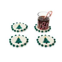 Felt Coasters With Pom-Pom