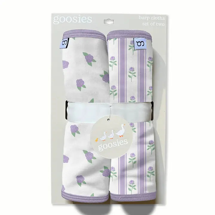 Burp Cloths (Set Of 2)-Lilac Buds