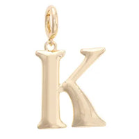Initial Pendant Charms in Shiny Gold