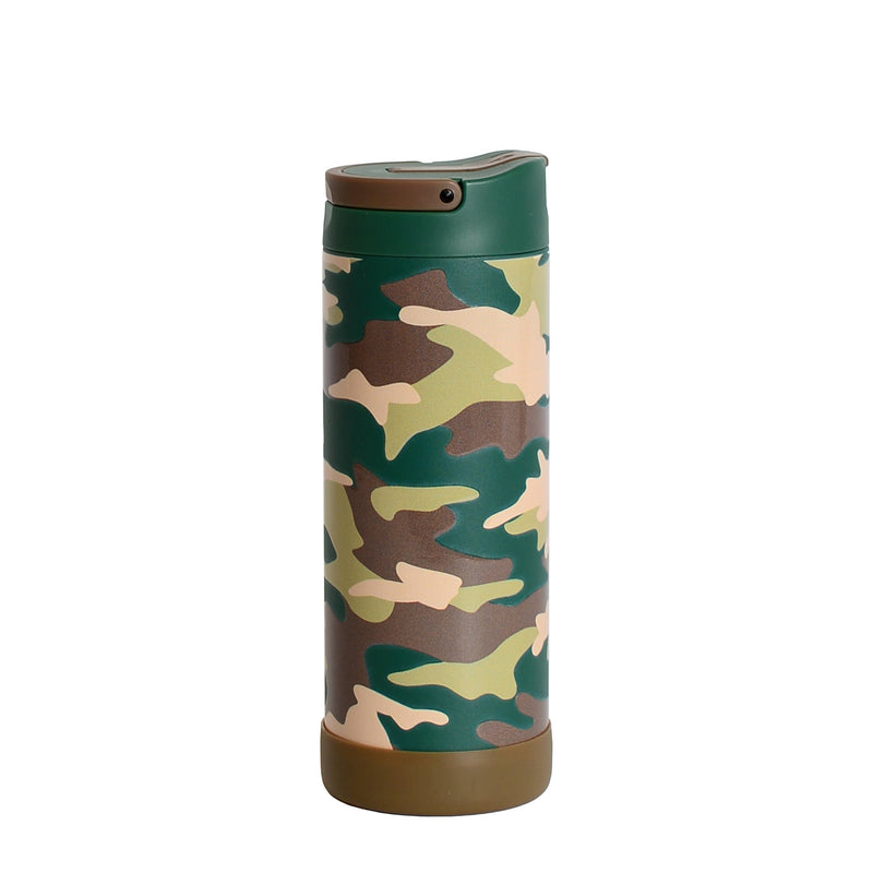 14oz Iconic Pop Bottle - Green Camo