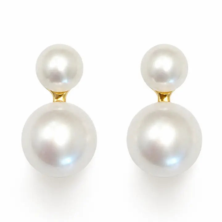 Classic Double Freshwater Pearl Earrings