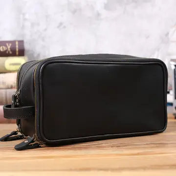 Men's Waterproof Leather Toiletry Bag
