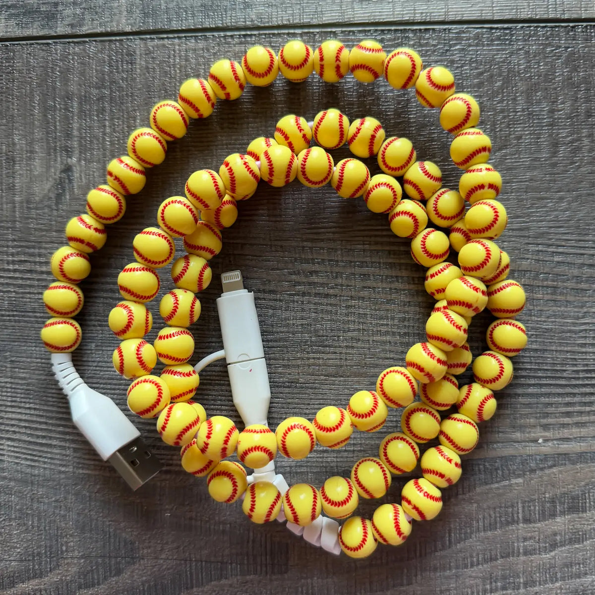 Sports Ball Phone Cord With Lightening and Usb-C