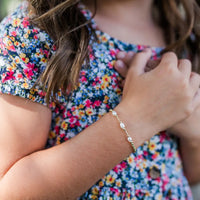 Little Girls14K Gold-Plated Pearl Baby Bracelet For Kids
