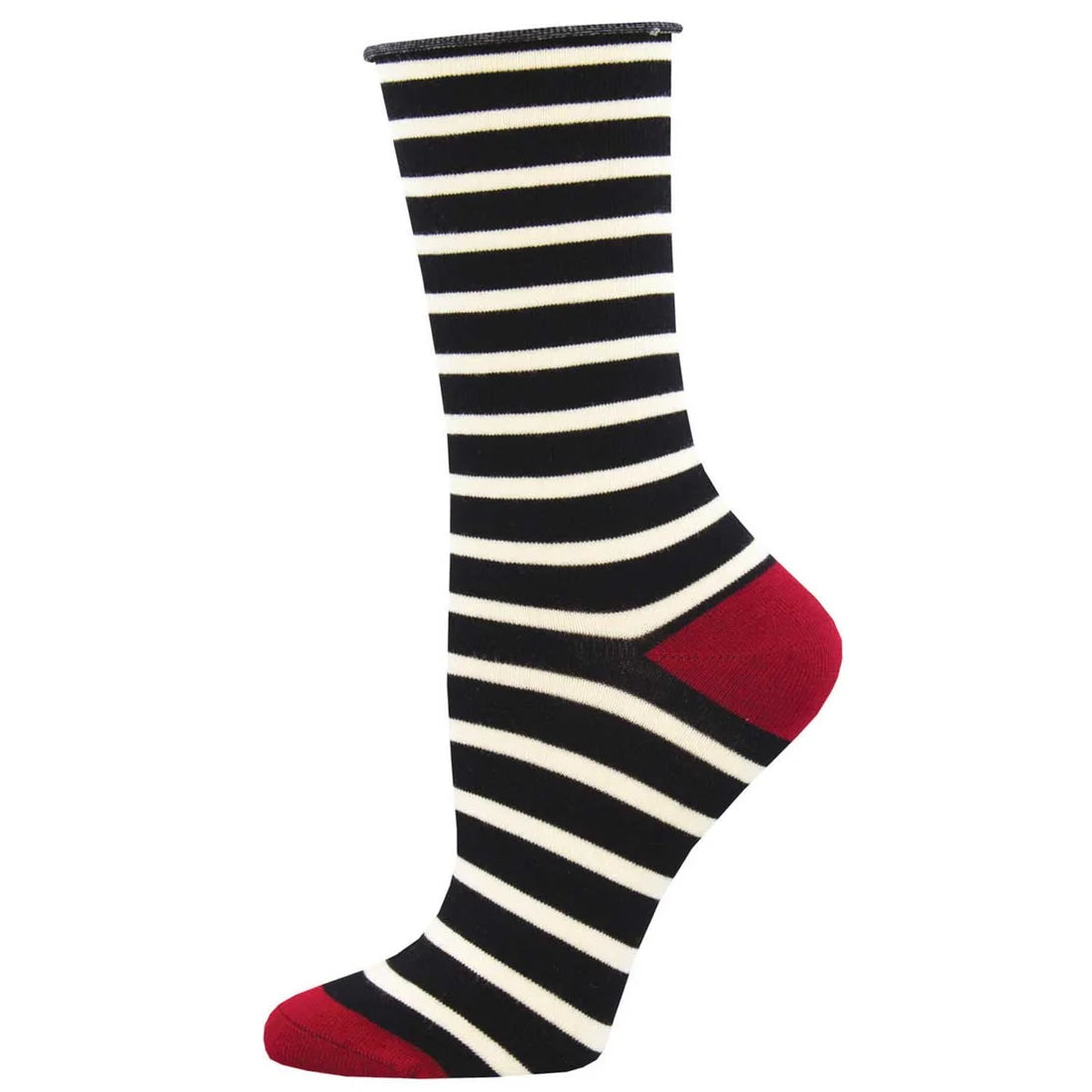 Women's Sailor Stripe Roll Top Socks