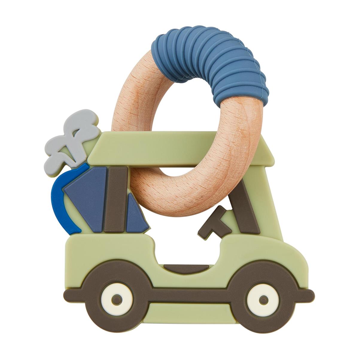 Green Golf Cart Silicone Teether
