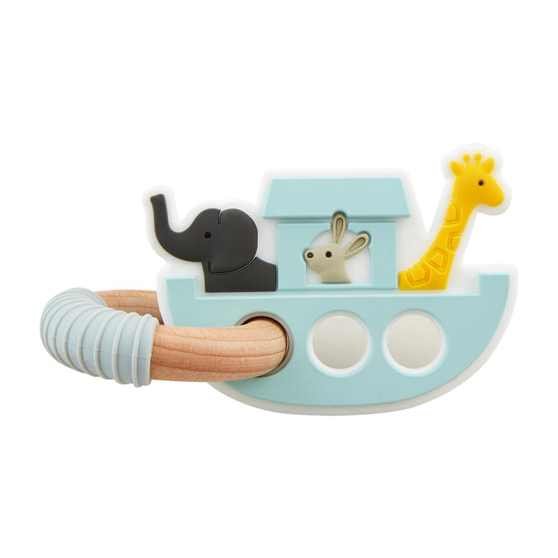 Blue Noah's Ark Ring Silicone Teether