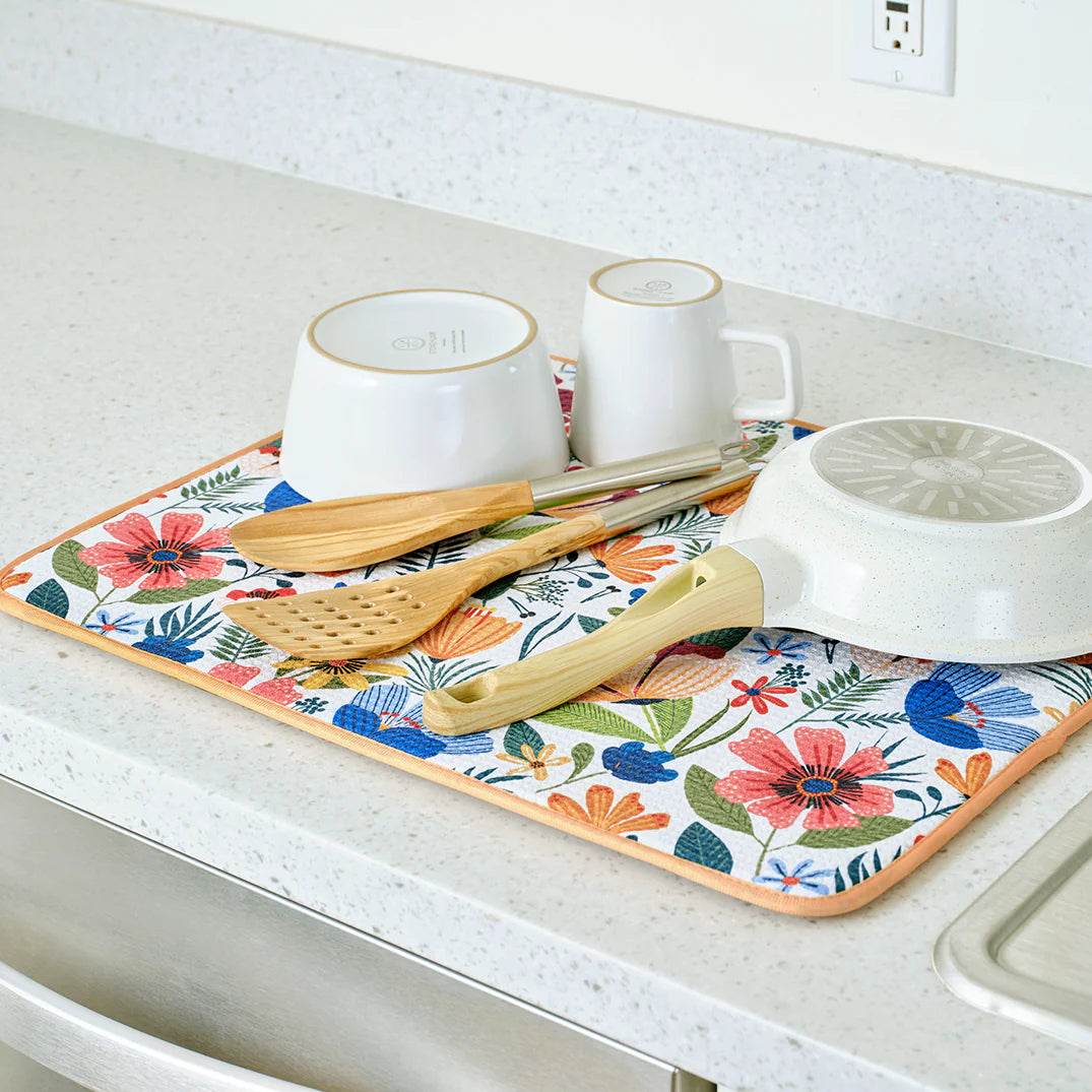 Field Of Flowers Dish Drying Mats