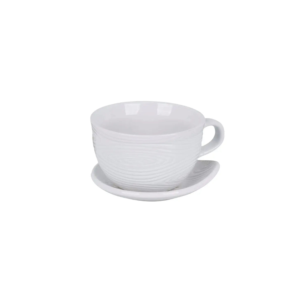 Bowl Mug With Lid-Woodland White