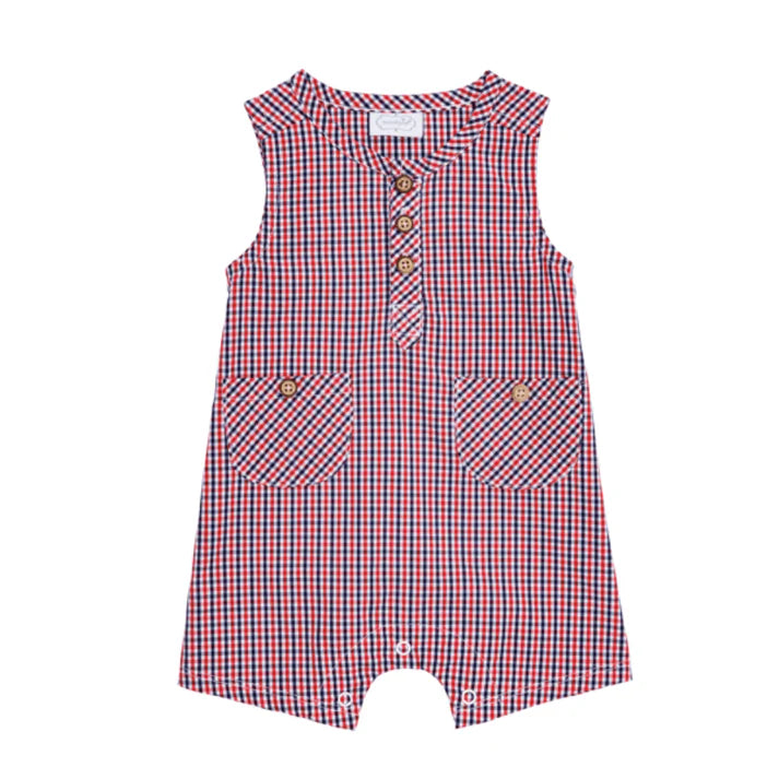 Red Gingham Romper