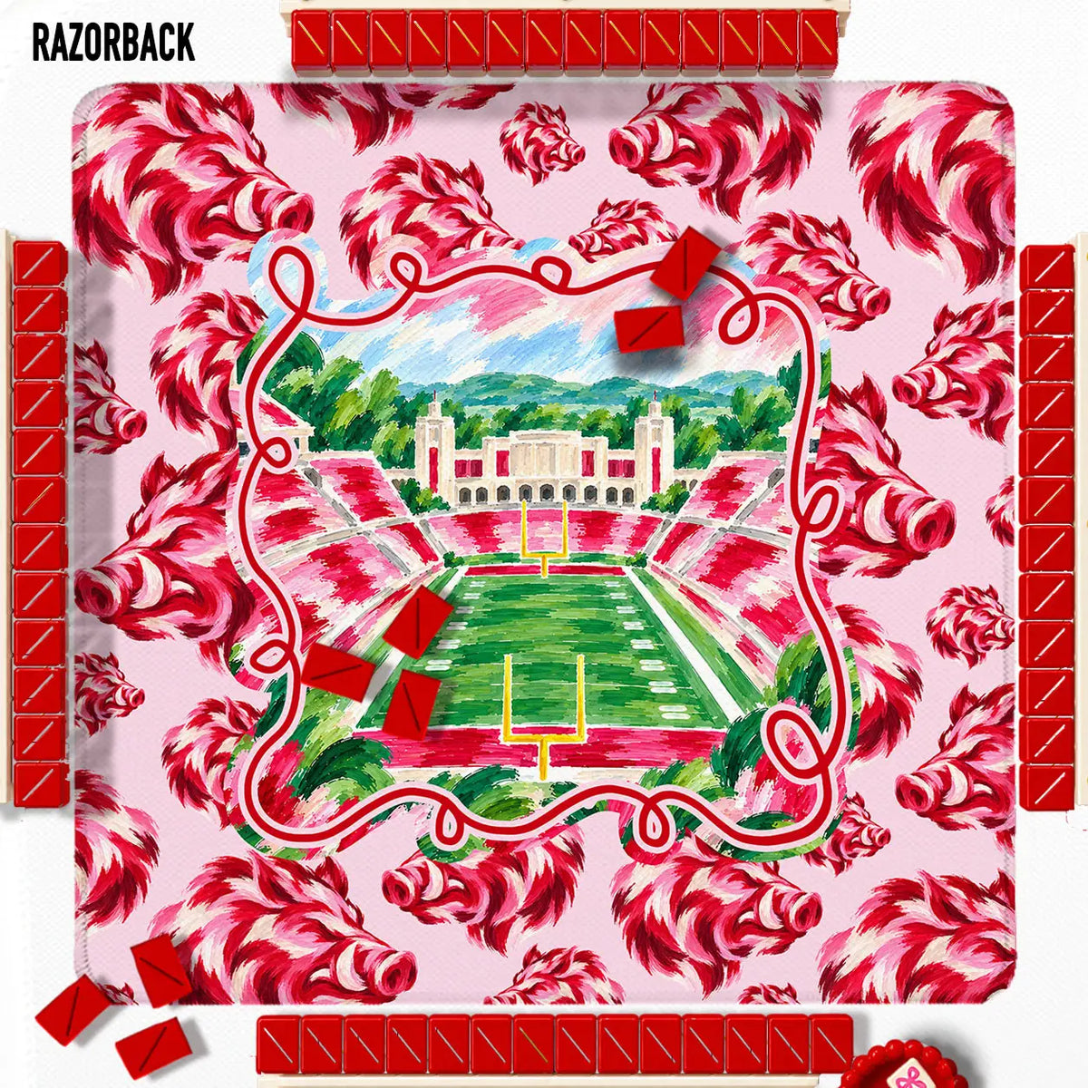 Razorback Mahjong Mat