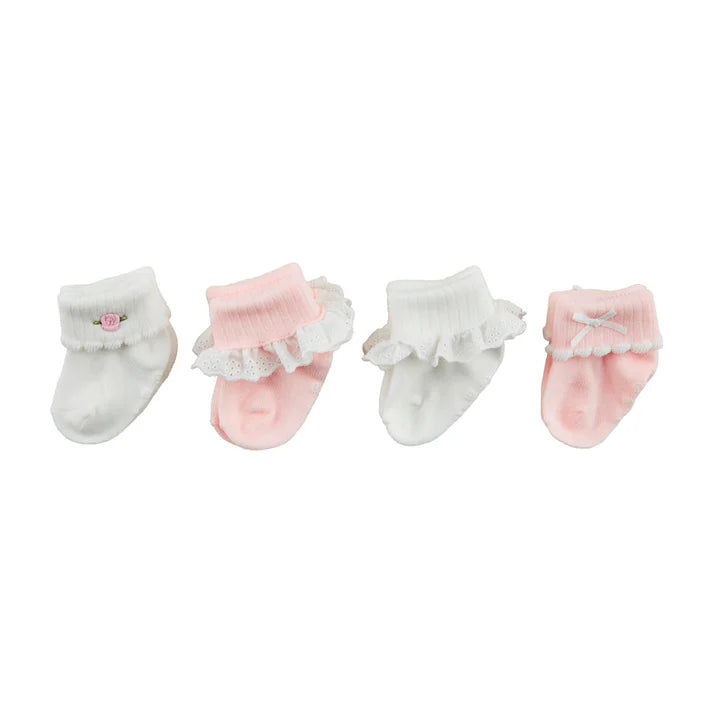 Pink Fold Over Sock Set