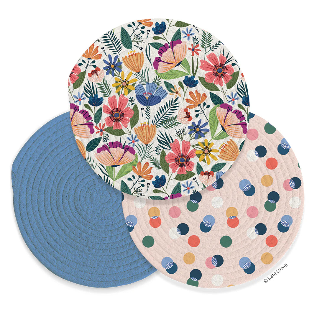 Field of Flowers Cotton Kitchen Trivets
