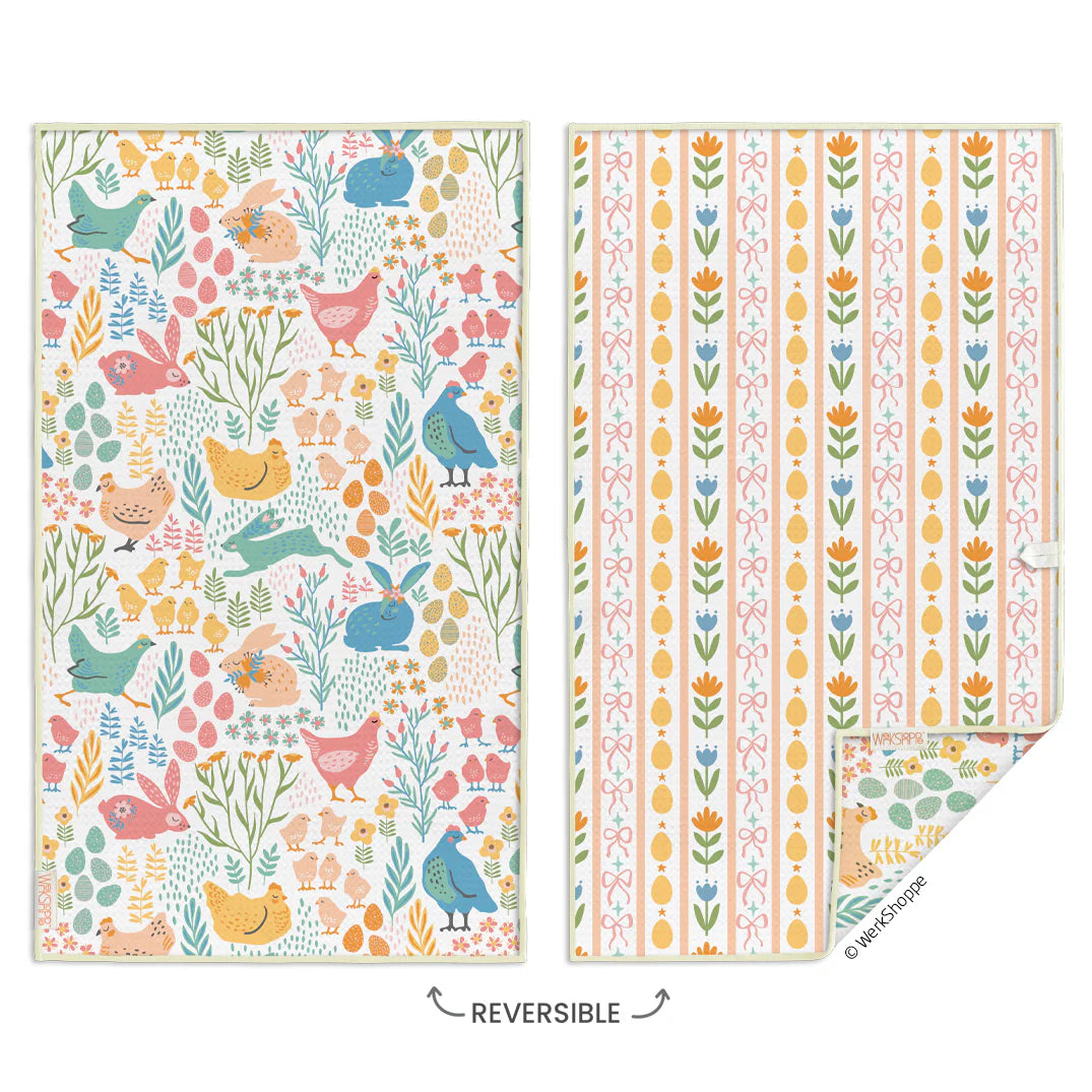 Springtime Friends Microfiber Kitchen Towel