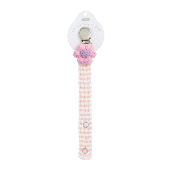 Pink Flower Crochet Pacy Clip