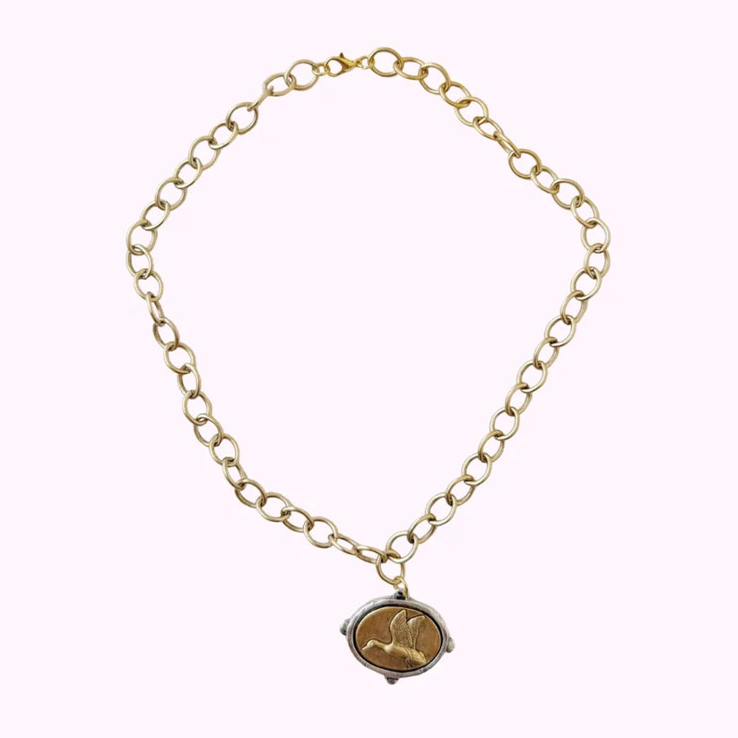 The Mixed Metal Signature Duck Necklace