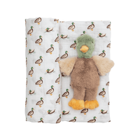 Mallard Duck Swaddle And Rattle Set