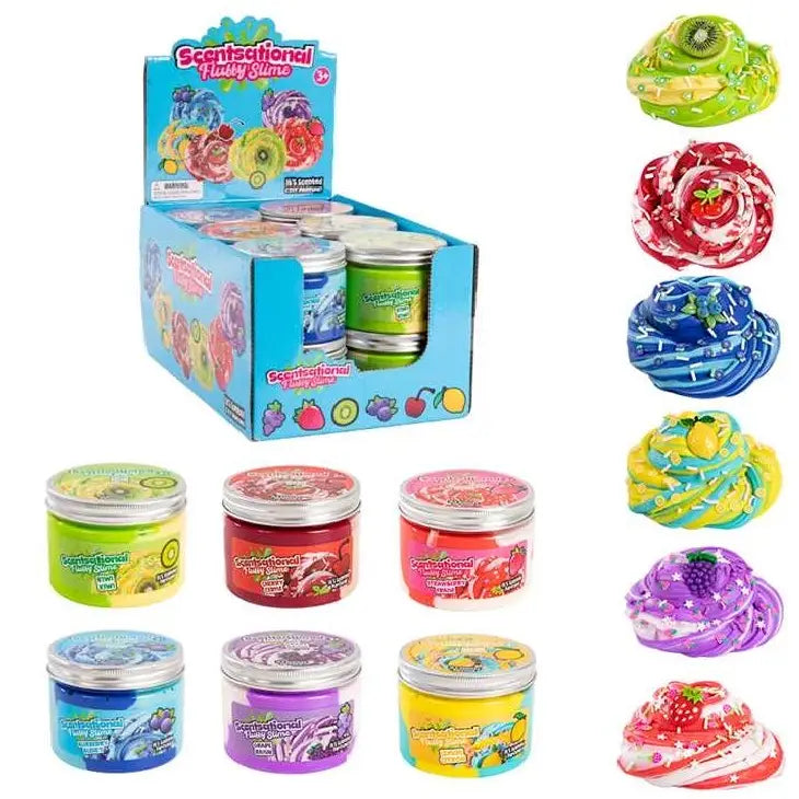 Scentsational Multicolored Fluffy Slime - Fruit Scented