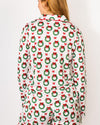 Clara Wreath Long Sleeve Button Up Sleep Shirt