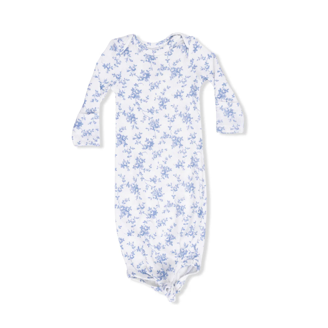 Baby Blue Vines Floral Knotted Gown