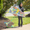 Ever Fliers Fun Floral Delta Kite with Tail and Reel