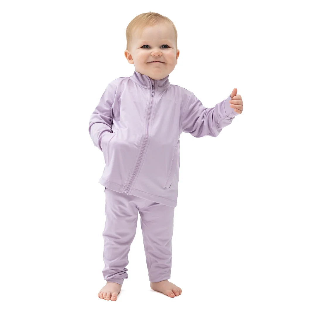 Tiny Tumblers Mock Neck Active Jacket-Lilac