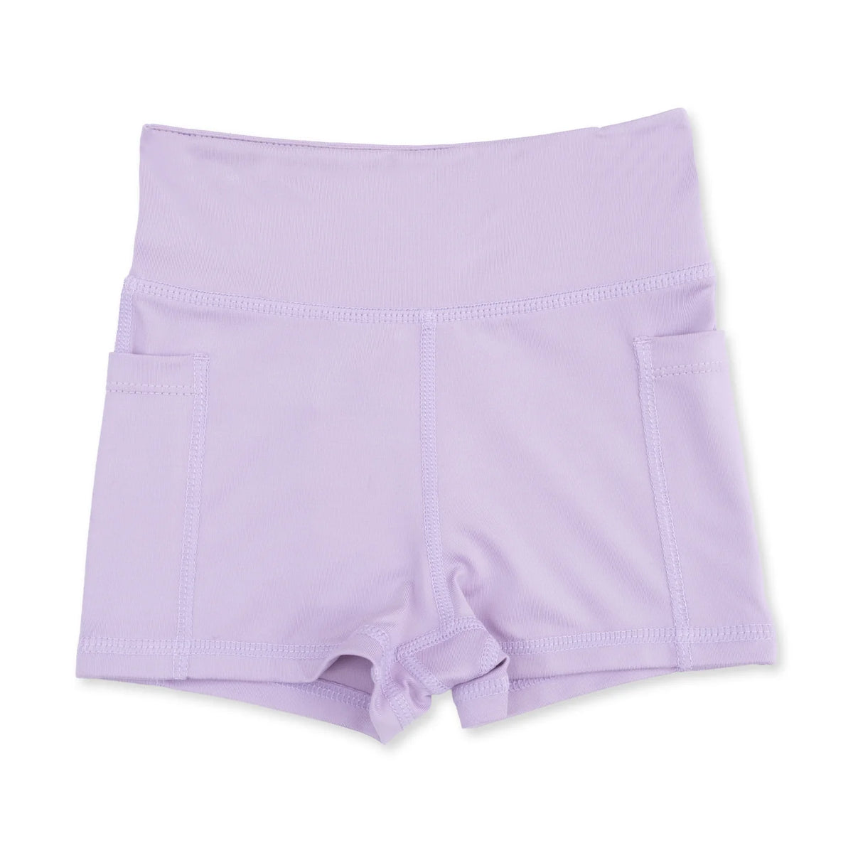 light purple shorts on a white background