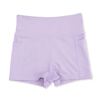 light purple shorts on a white background