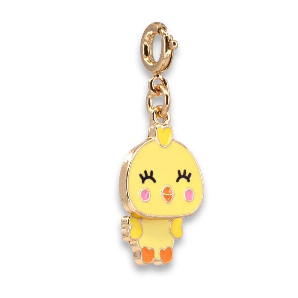 Gold Swivel Chick Charm