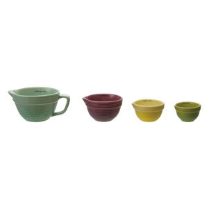 Stoneware Batter Bowl Measuring Cups