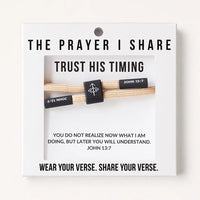 Trust His Timing Cord Christian Bracelet