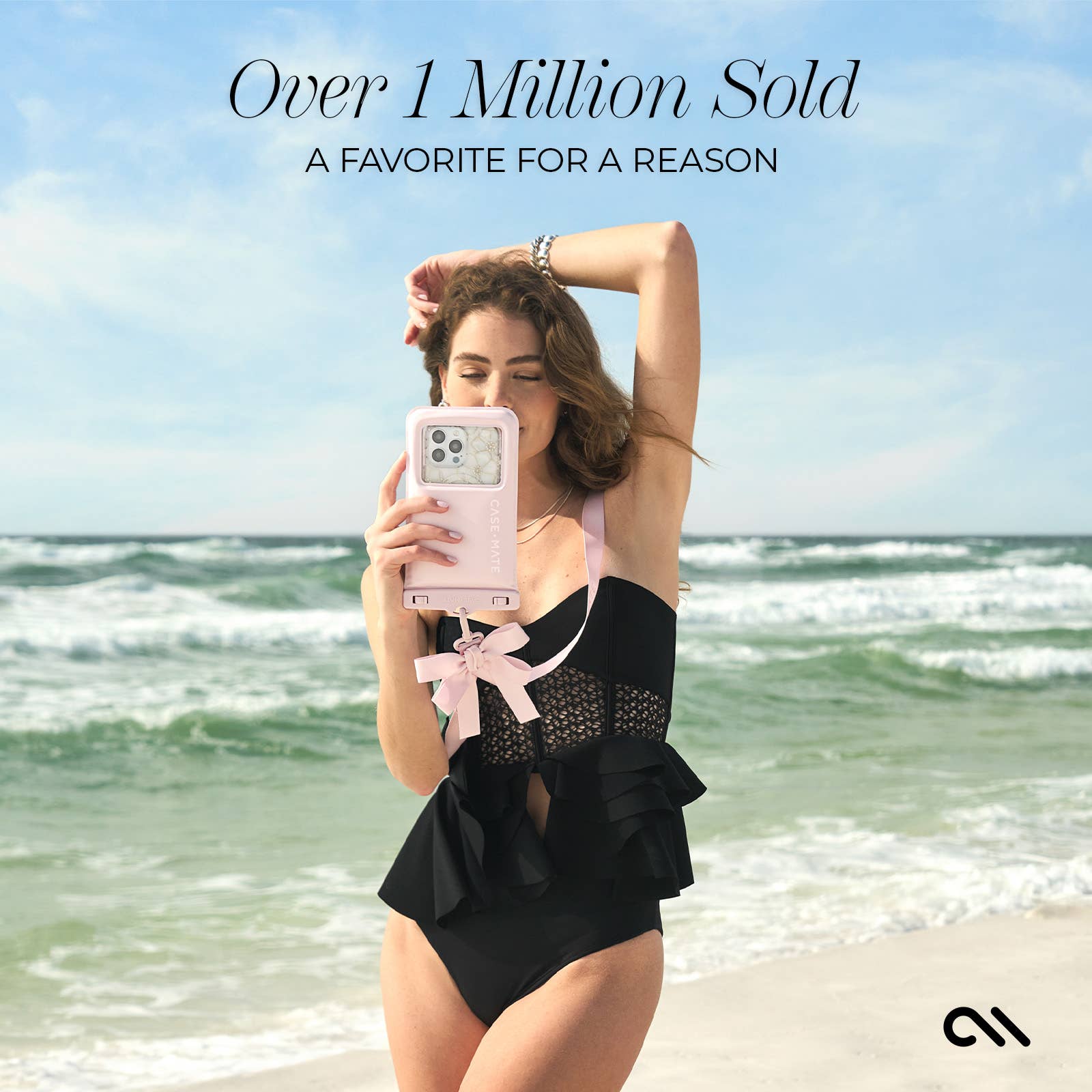 Case-Mate Ballet Pink Bow Waterproof Floating Pouch