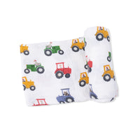 Tractor Friends-Swaddle Blanket