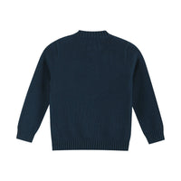 Navy Blue Christmas Santa Knit Cardigan