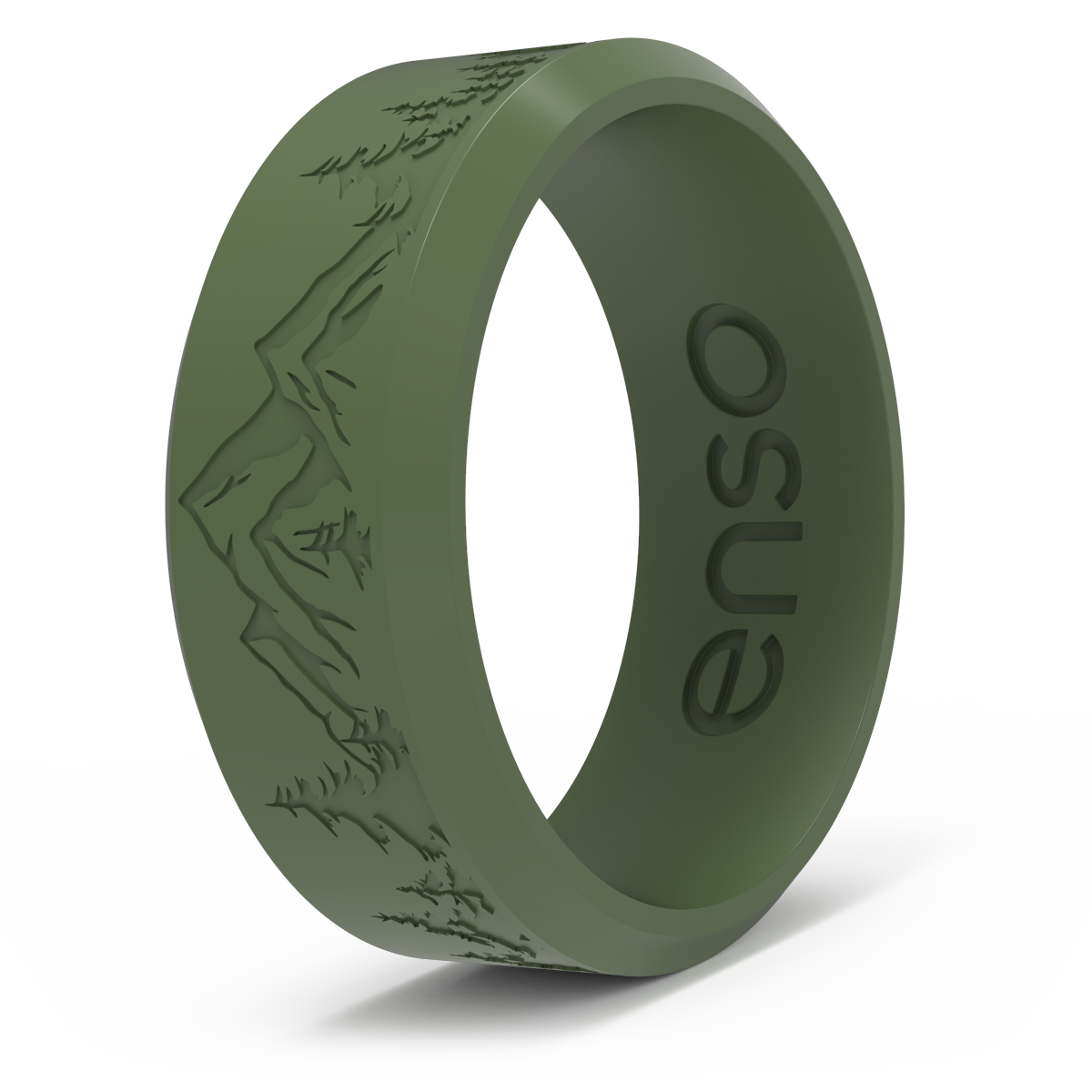 Etched Bevel Silicone Ring - Peak