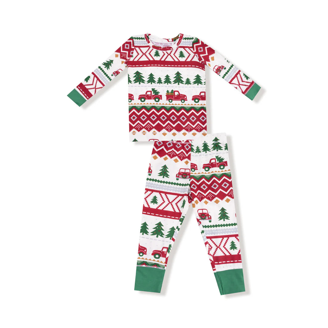 Red Truck Fair Isle Long Sleeve Loungewear