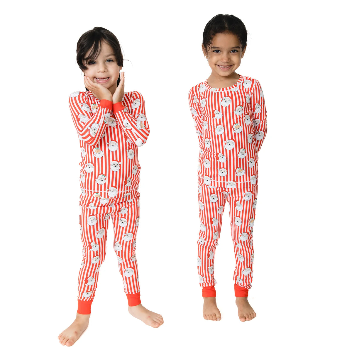 Vintage Santa Stripe - Long Sleeve Lounge Wear Set
