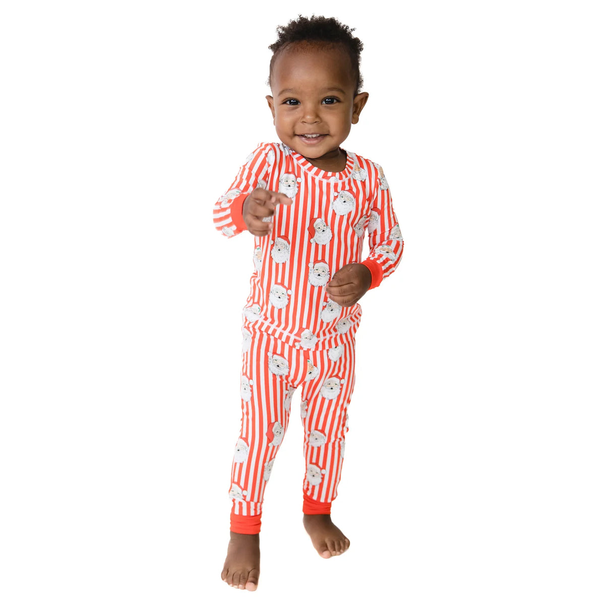 Vintage Santa Stripe - Long Sleeve Lounge Wear Set