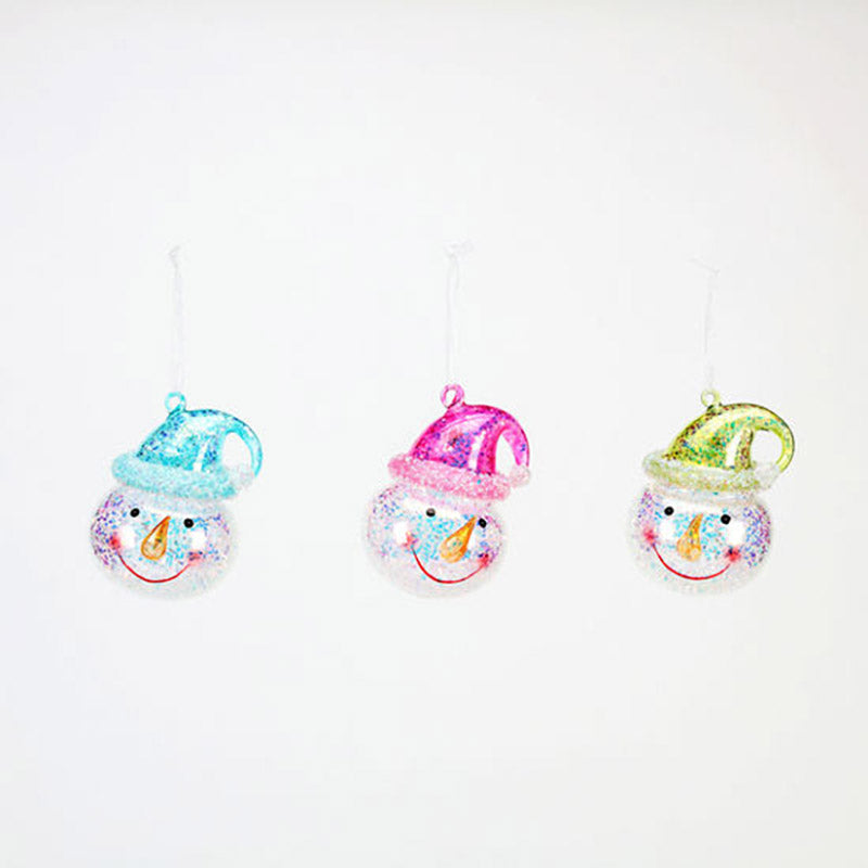 Iridescent Snowman Ornament